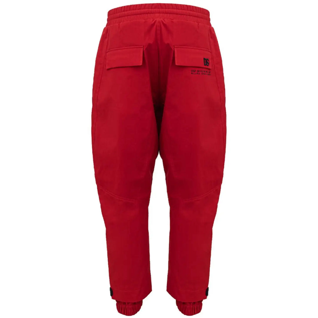 Dolce &amp; Gabbana Red Polyamide Athletic Pants