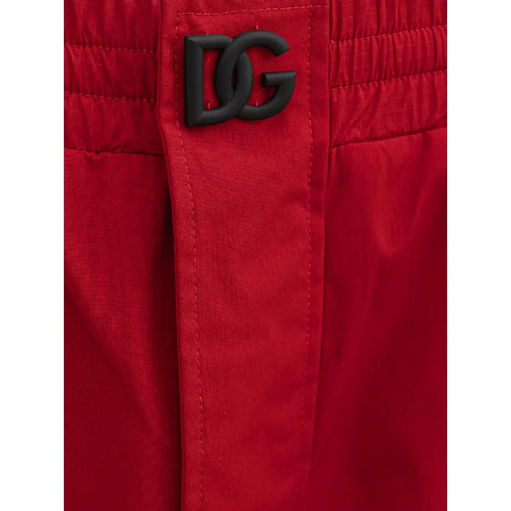 Dolce &amp; Gabbana Red Polyamide Athletic Pants