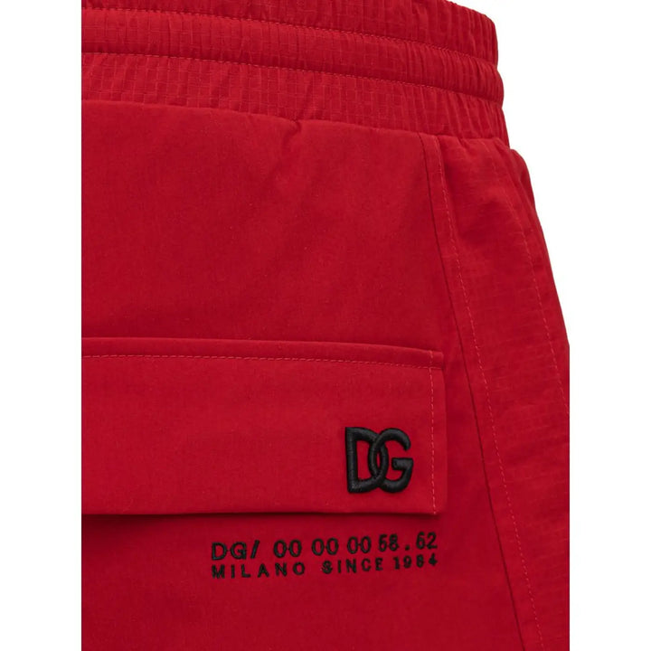 Dolce &amp; Gabbana Red Polyamide Athletic Pants