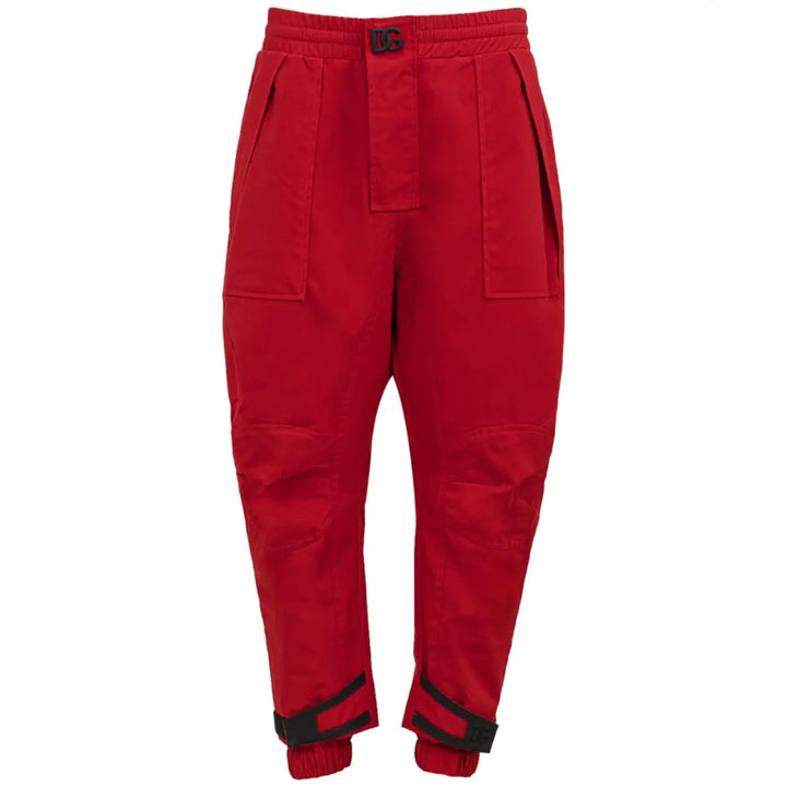 Dolce &amp; Gabbana Red Polyamide Athletic Pants