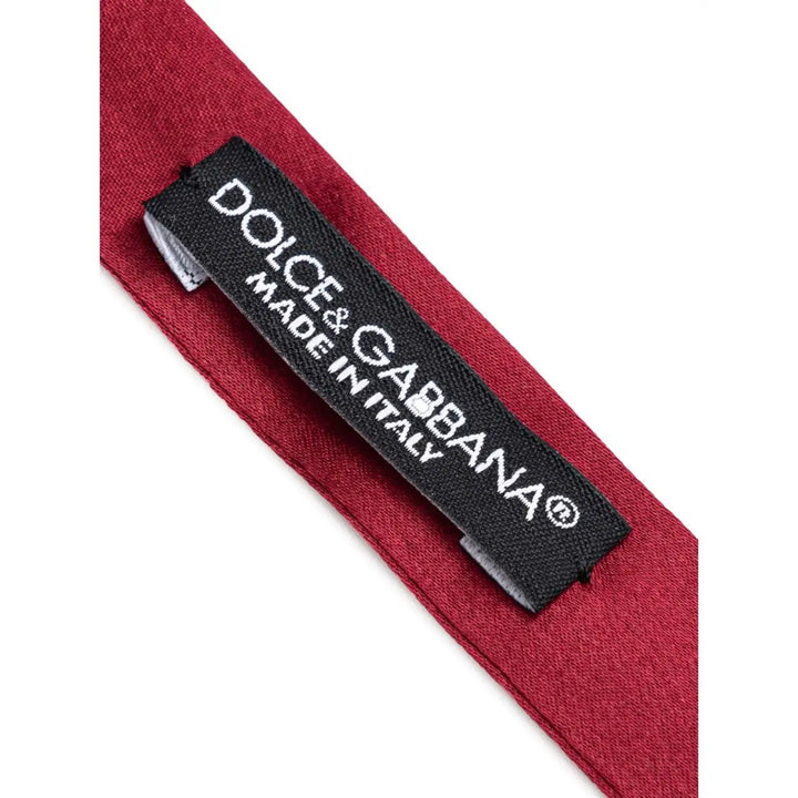 Dolce &amp; Gabbana Red Silk Bowtie