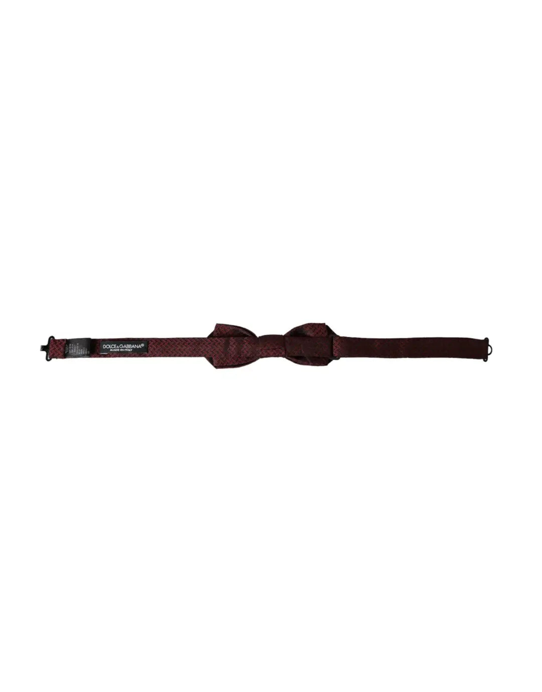Dolce &amp; Gabbana Red Silk Fantasy Adjustable Neck Men Bow Tie