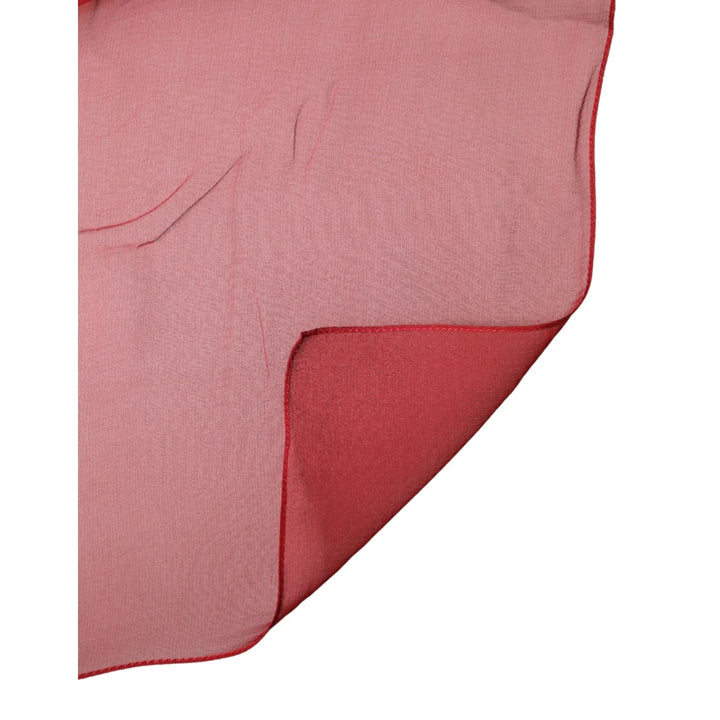 Dolce &amp; Gabbana Red Stole Silk Neck Wrap for Effortless Summer Style