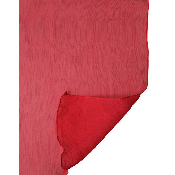 Dolce &amp; Gabbana Red Stole Silk Neck Wrap Shawl Men Scarf