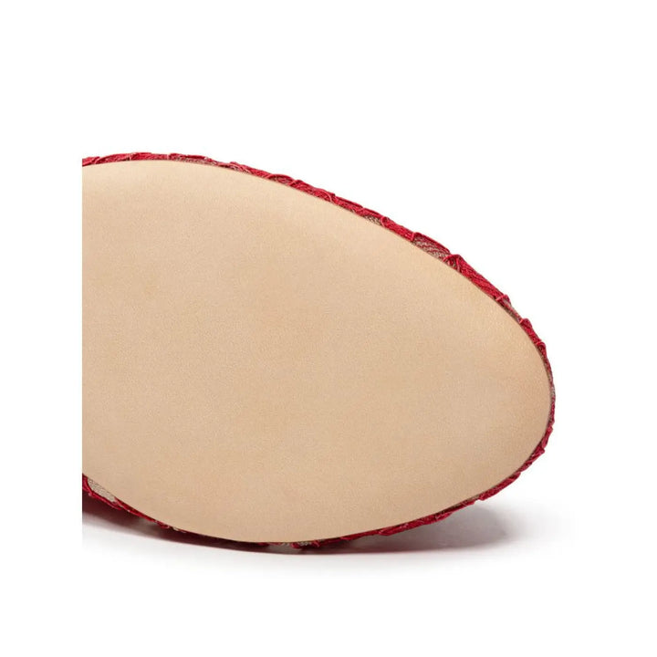 Dolce &amp; Gabbana Red Viscose Ballet Flats