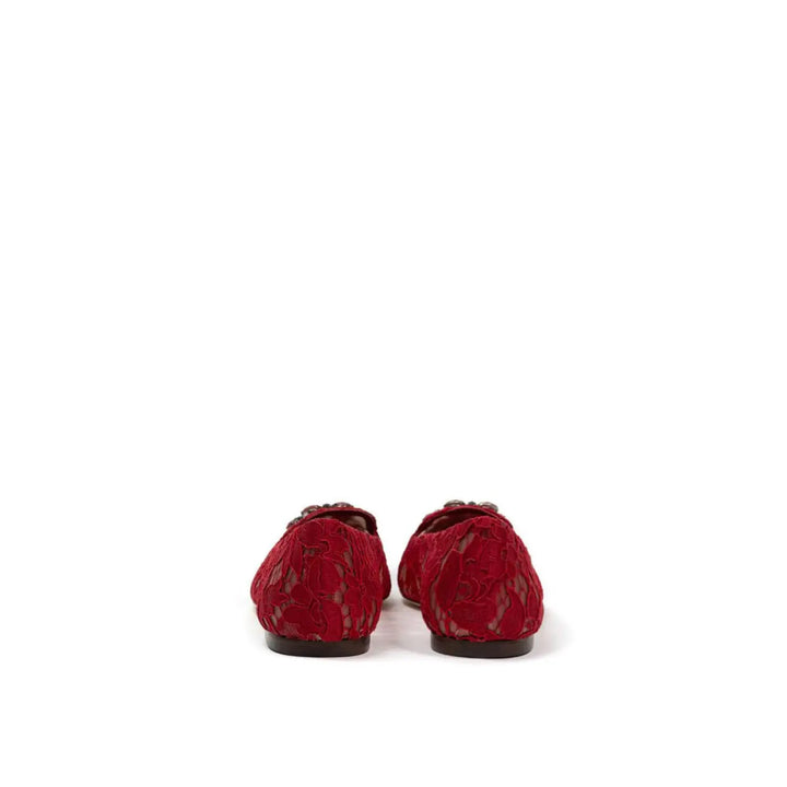 Dolce &amp; Gabbana Red Viscose Ballet Flats