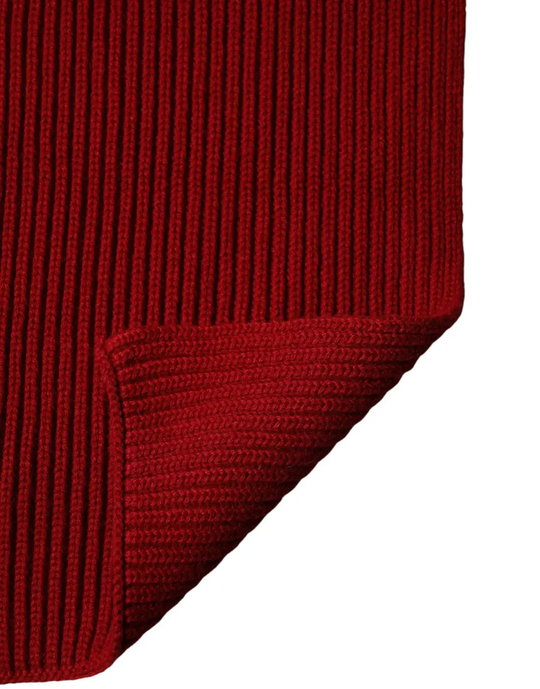 Dolce &amp; Gabbana Red Wool Knitted Neck Wrap Shawl Men Scarf