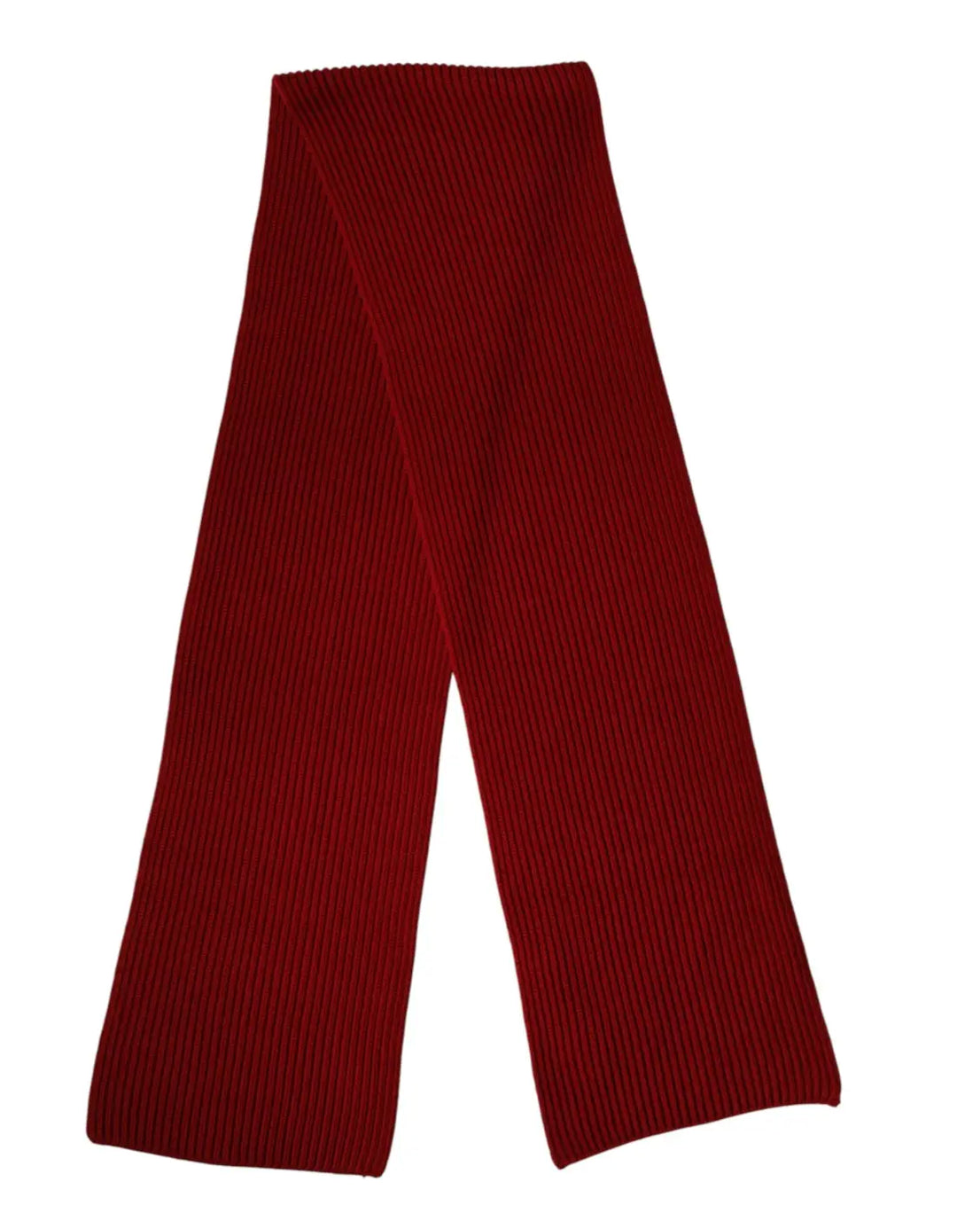 Dolce &amp; Gabbana Red Wool Knitted Neck Wrap Shawl Men Scarf