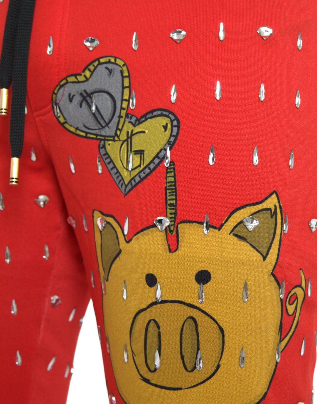 Dolce &amp; Gabbana Red Year of the Pig Jogger Sweatpants Pants