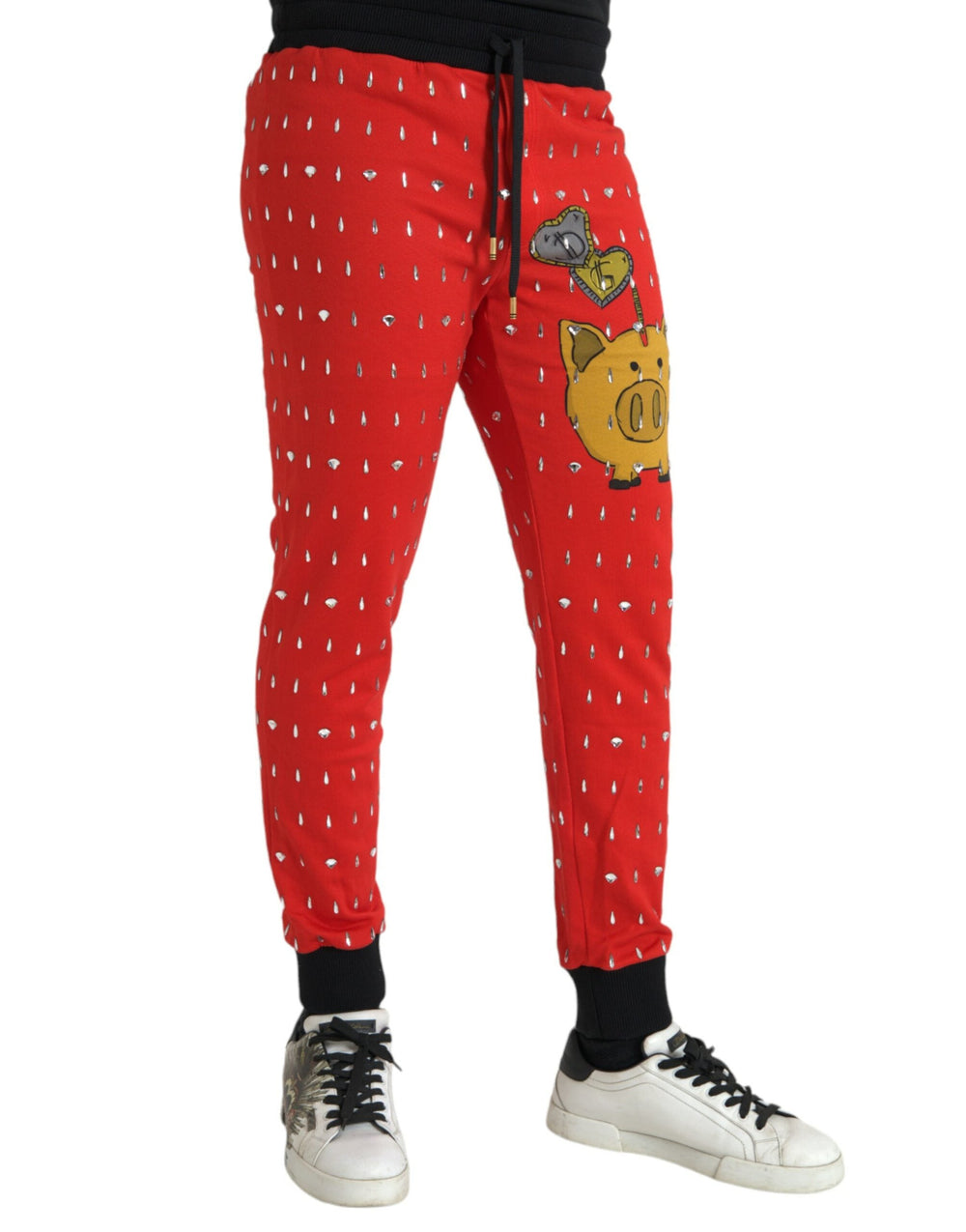 Dolce & Gabbana Red Year of the Pig Jogger Sweatpants Pants