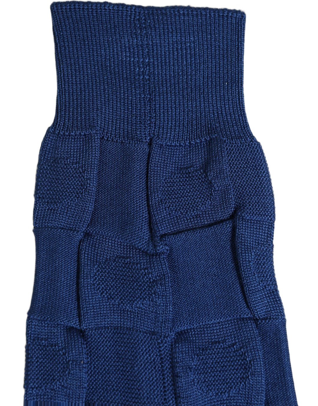 Dolce &amp; Gabbana Royal Blue Checkered Silk Mid Calf Accessory Socks