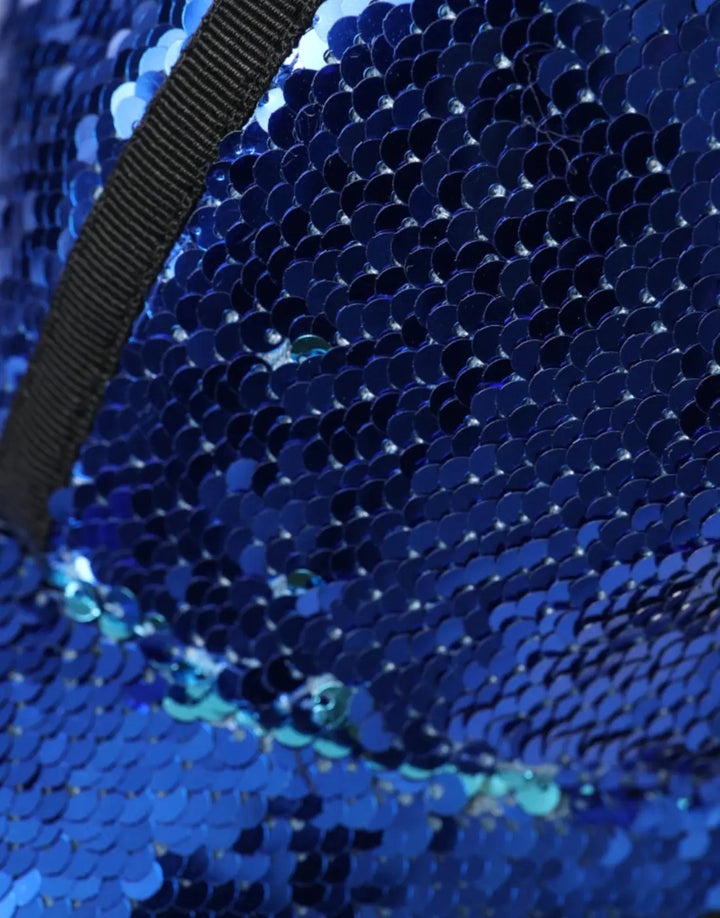 Dolce &amp; Gabbana Royal Blue Sequin Baseball Hat Men