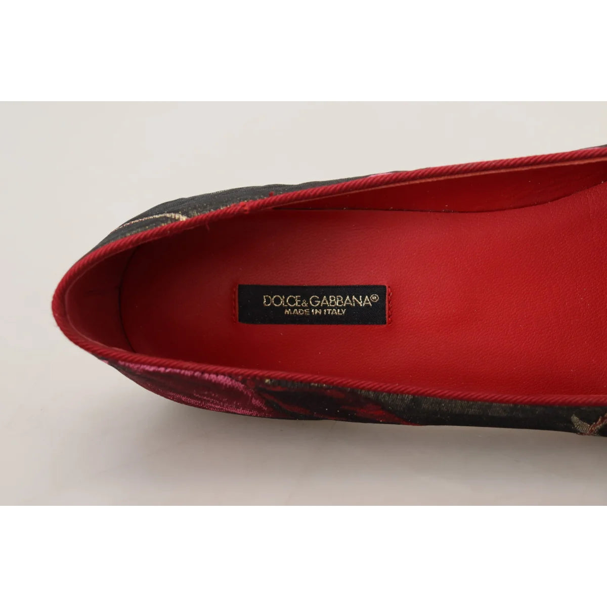 Dolce & Gabbana Sacred Heart Patch Flat Shoes