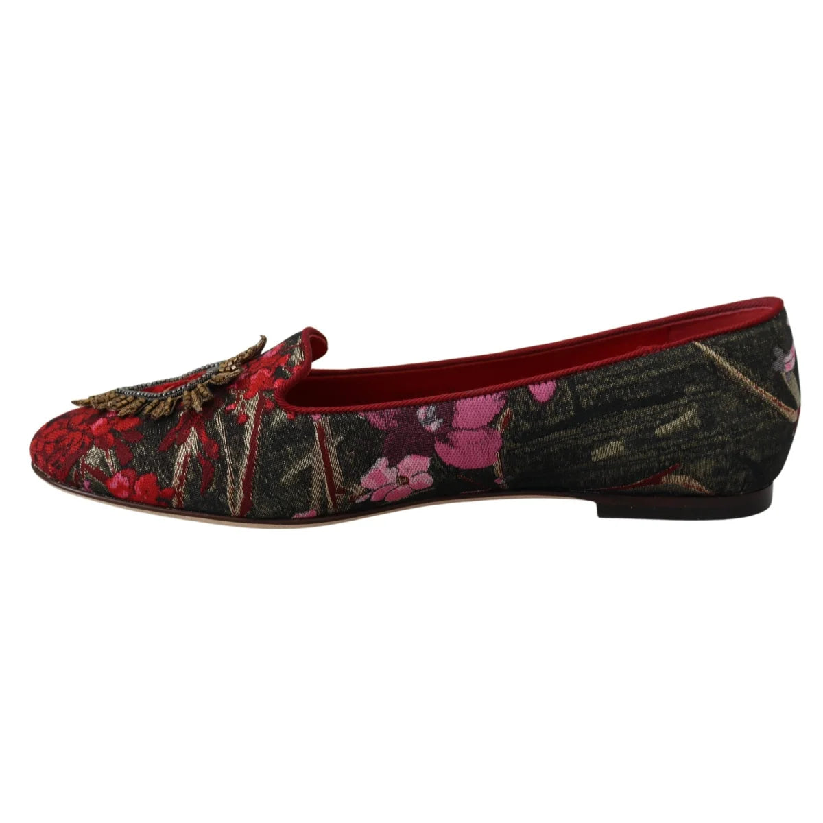 Dolce & Gabbana Sacred Heart Patch Flat Shoes