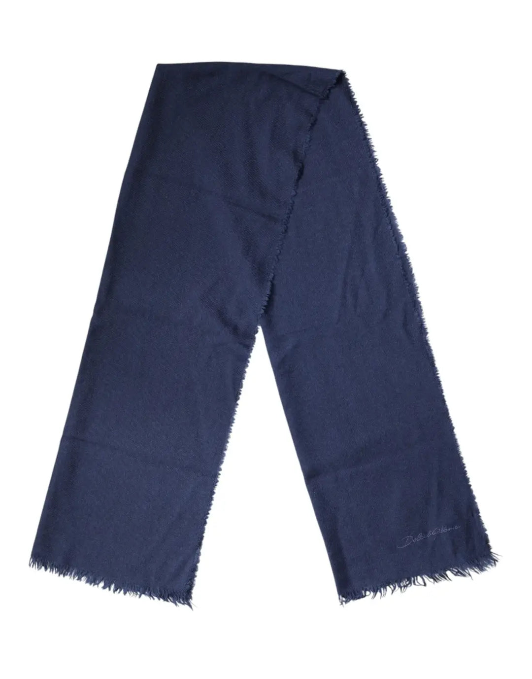 Dolce &amp; Gabbana Scarf Blue Cashmere Neck Wrap Shawl Men