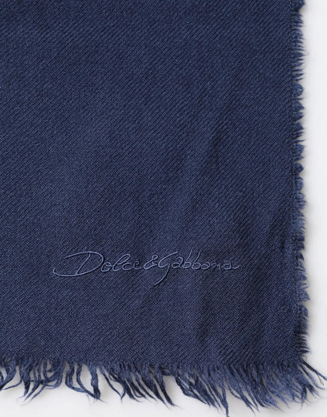 Dolce &amp; Gabbana Scarf Blue Cashmere Neck Wrap Shawl Men
