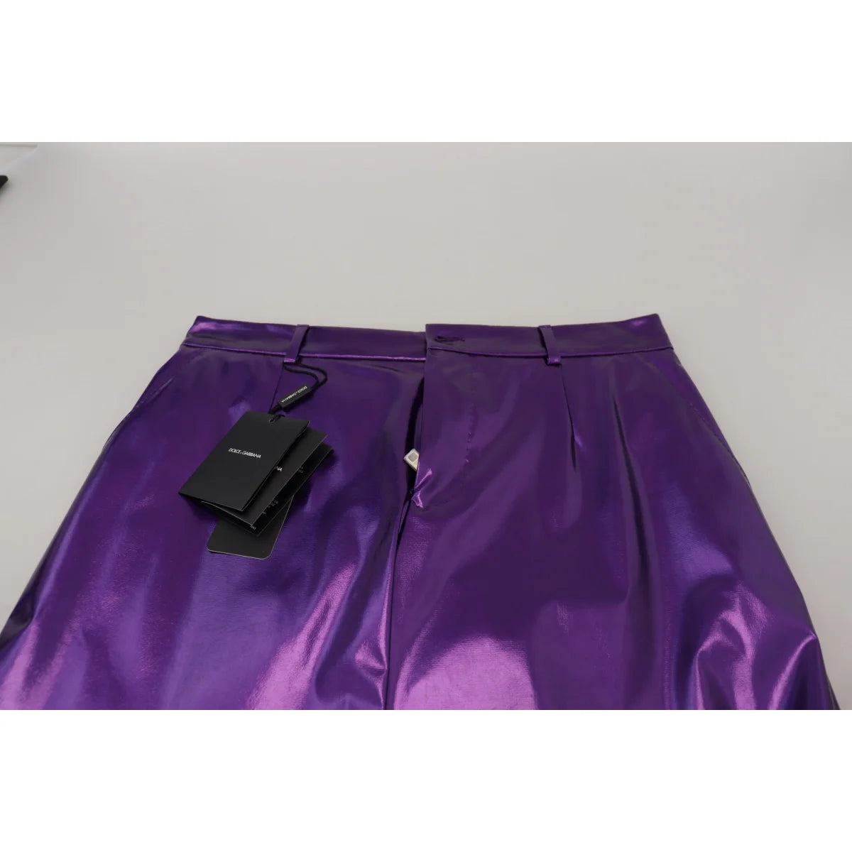 Dolce & Gabbana Shining Purple Straight Fit Pants
