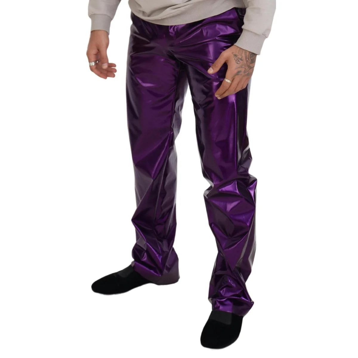 Dolce & Gabbana Shining Purple Straight Fit Pants