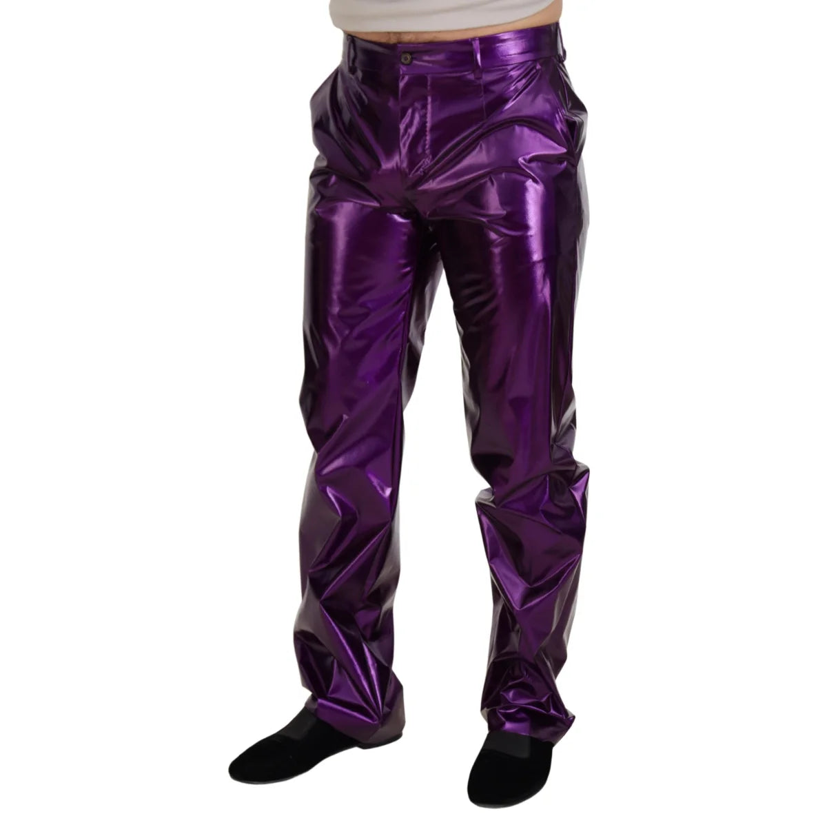 Dolce & Gabbana Shining Purple Straight Fit Pants
