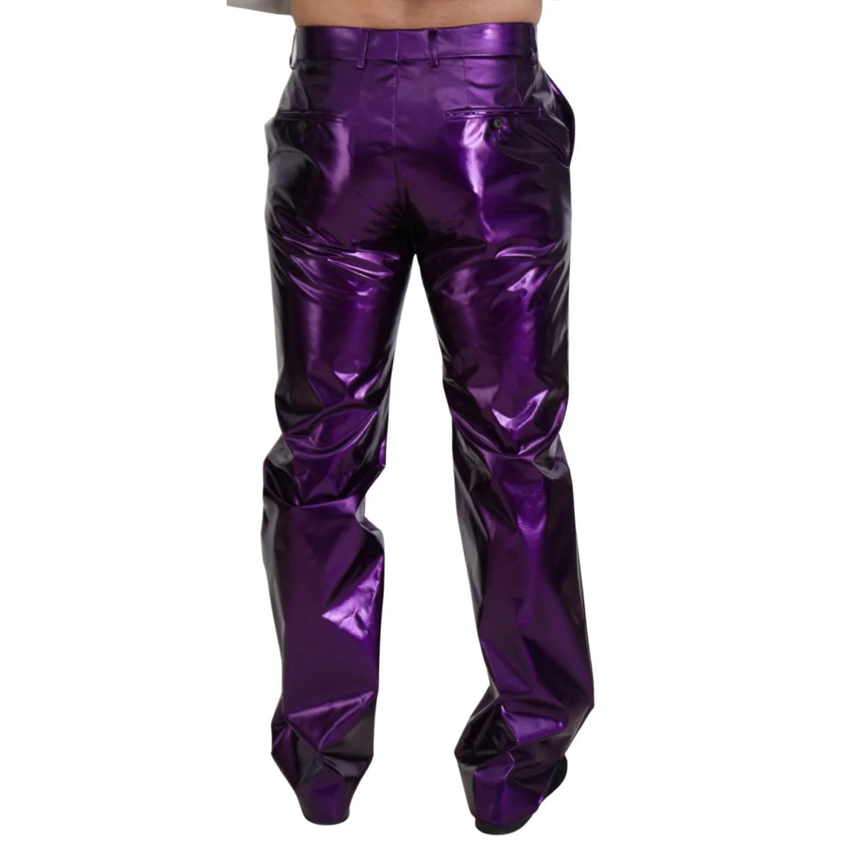 Dolce & Gabbana Shining Purple Straight Fit Pants