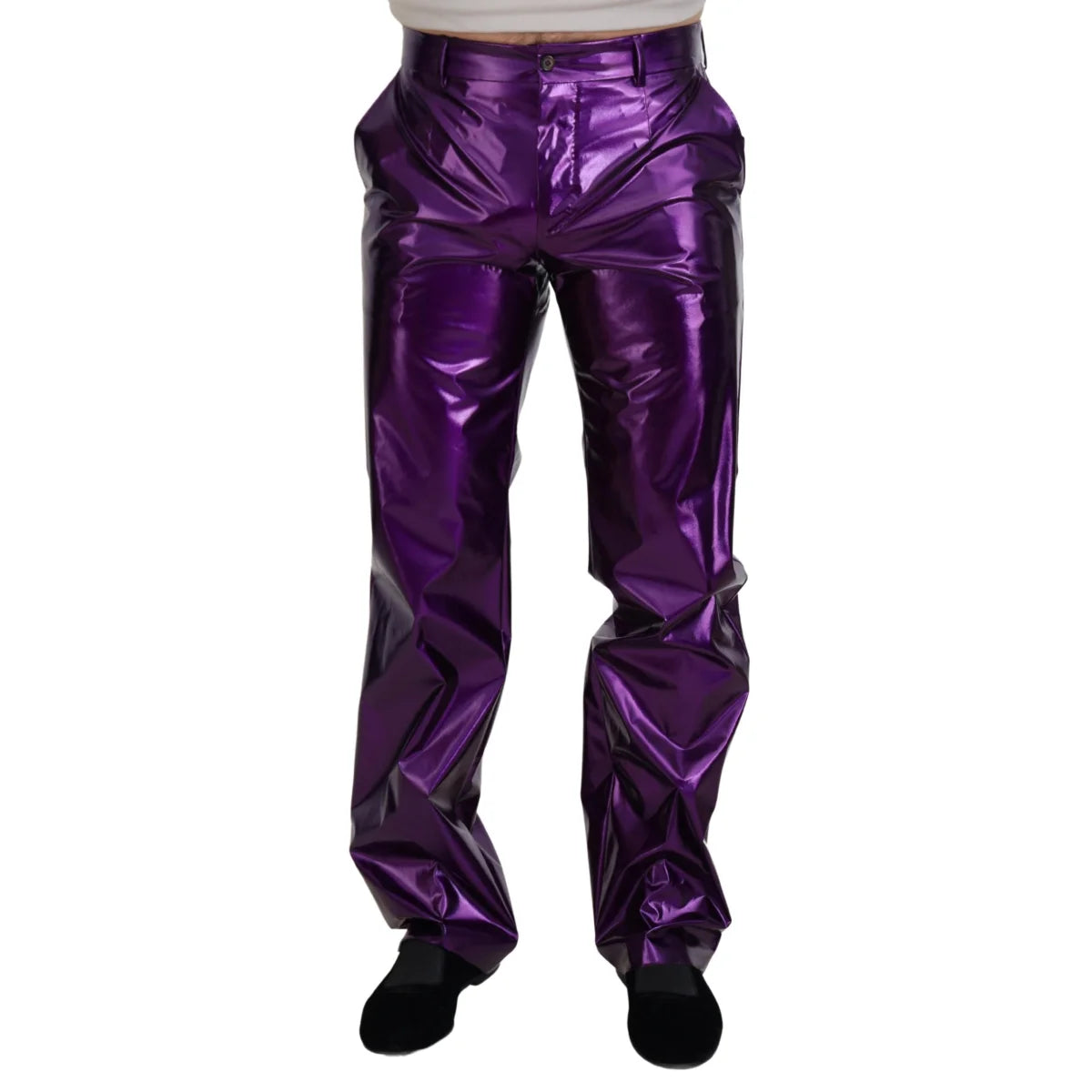 Dolce & Gabbana Shining Purple Straight Fit Pants