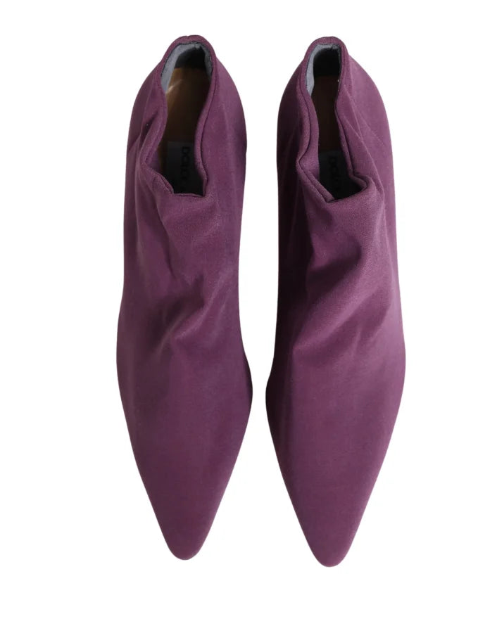 Dolce &amp; Gabbana Shoes Purple Suede Ankle Boots