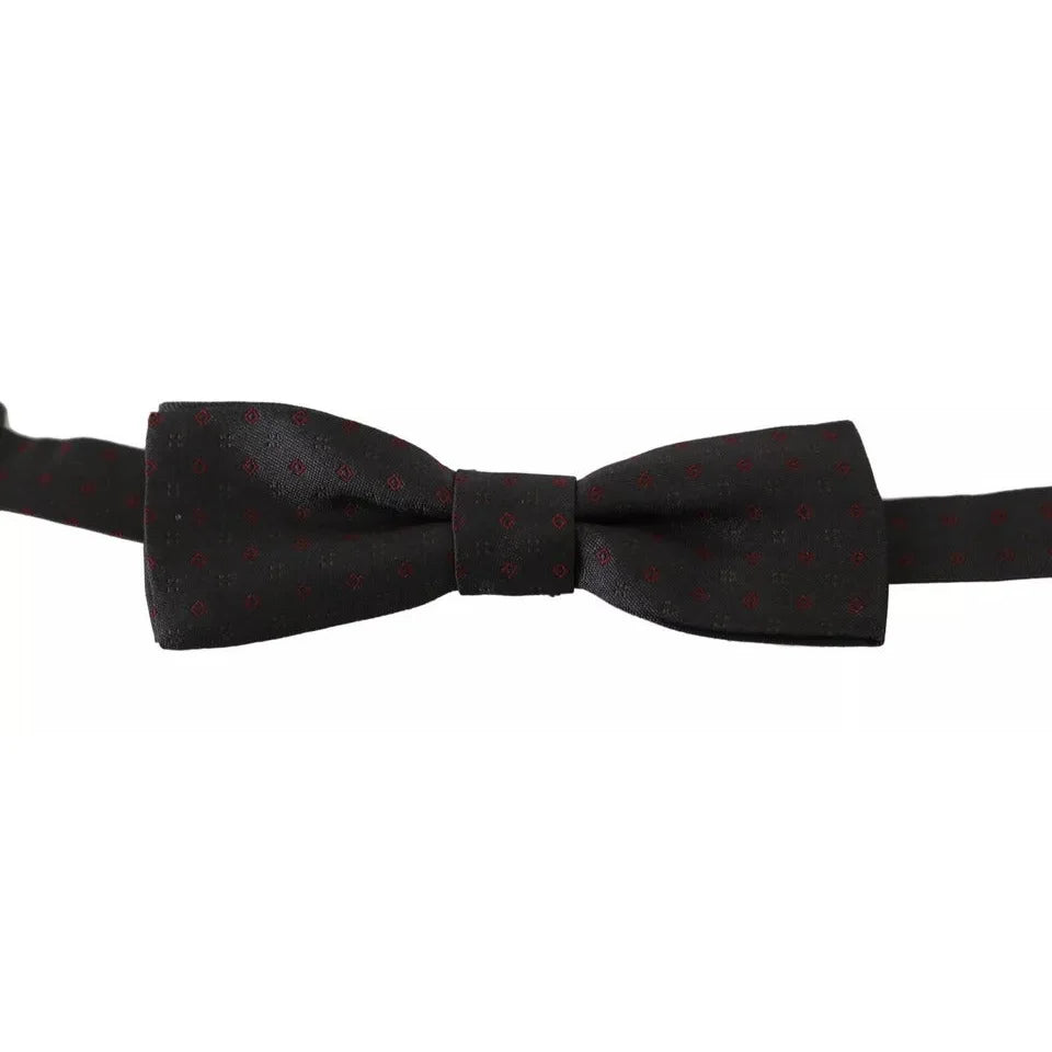 Dolce Gabbana Silk Adjustable Bow Tie Exclusive Luxury Accessory &
