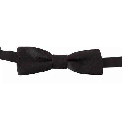 Dolce Gabbana Silk Adjustable Bow Tie Exclusive Luxury Accessory &