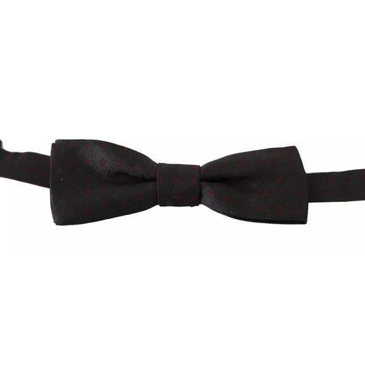 Dolce Gabbana Silk Adjustable Bow Tie Exclusive Luxury Accessory &