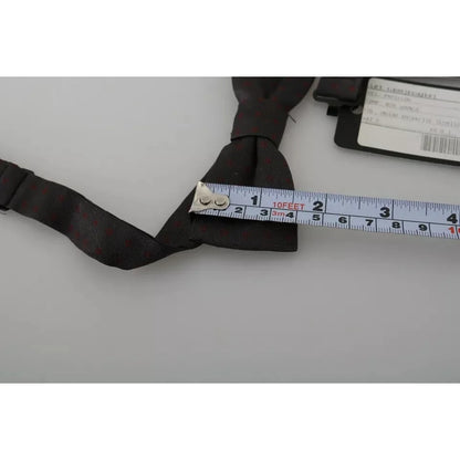 Dolce Gabbana Silk Adjustable Bow Tie Exclusive Luxury Accessory &