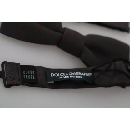 Dolce Gabbana Silk Adjustable Bow Tie Exclusive Luxury Accessory &