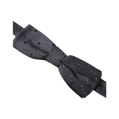 Dolce & Gabbana Silk Adjustable Bow Tie Polka Dot Blue