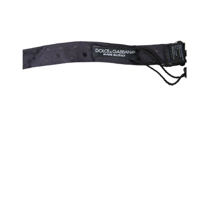 Dolce & Gabbana Silk Adjustable Bow Tie Polka Dot Blue