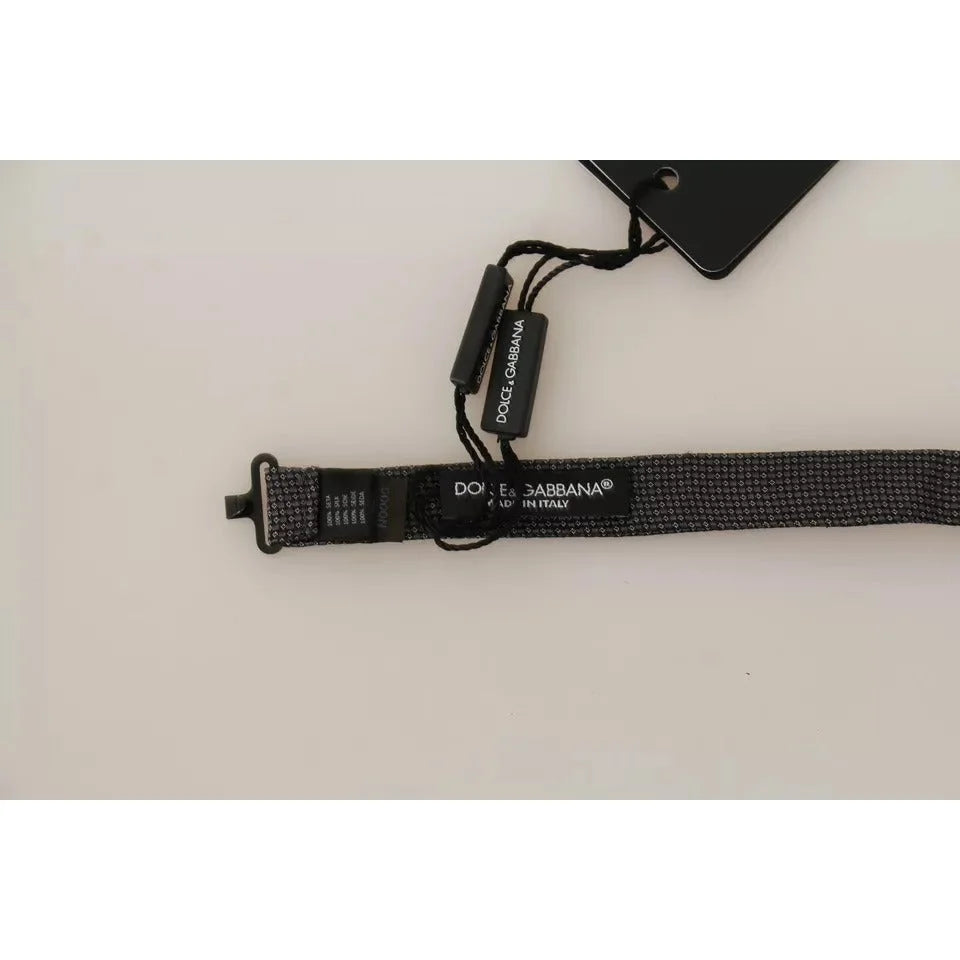 Dolce Gabbana Silk Adjustable Exclusive Bow Tie Luxury Accessory &