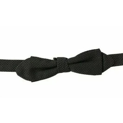 Dolce Gabbana Silk Adjustable Exclusive Bow Tie Luxury Accessory &