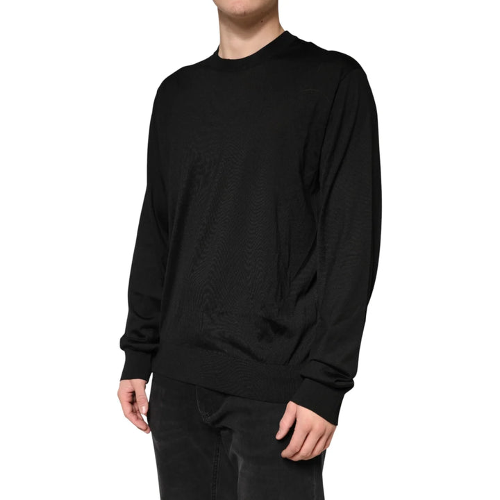 Dolce &amp; Gabbana Silk Crew Neck Pullover for Effortless Style