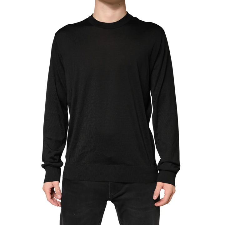 Dolce &amp; Gabbana Silk Crew Neck Pullover for Effortless Style