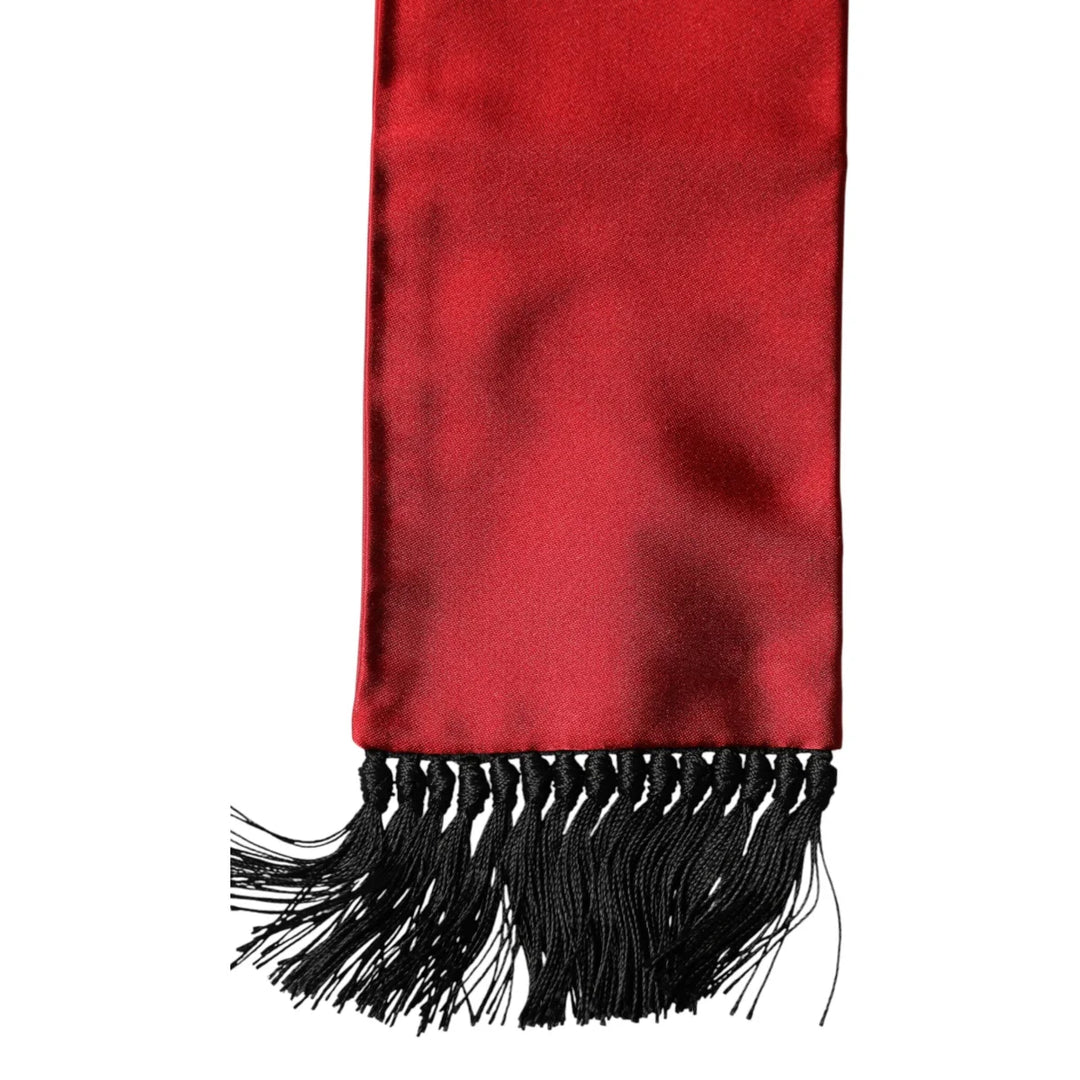 Dolce &amp; Gabbana Silk Foulard Marble Motif Luxury Clothing Accessory