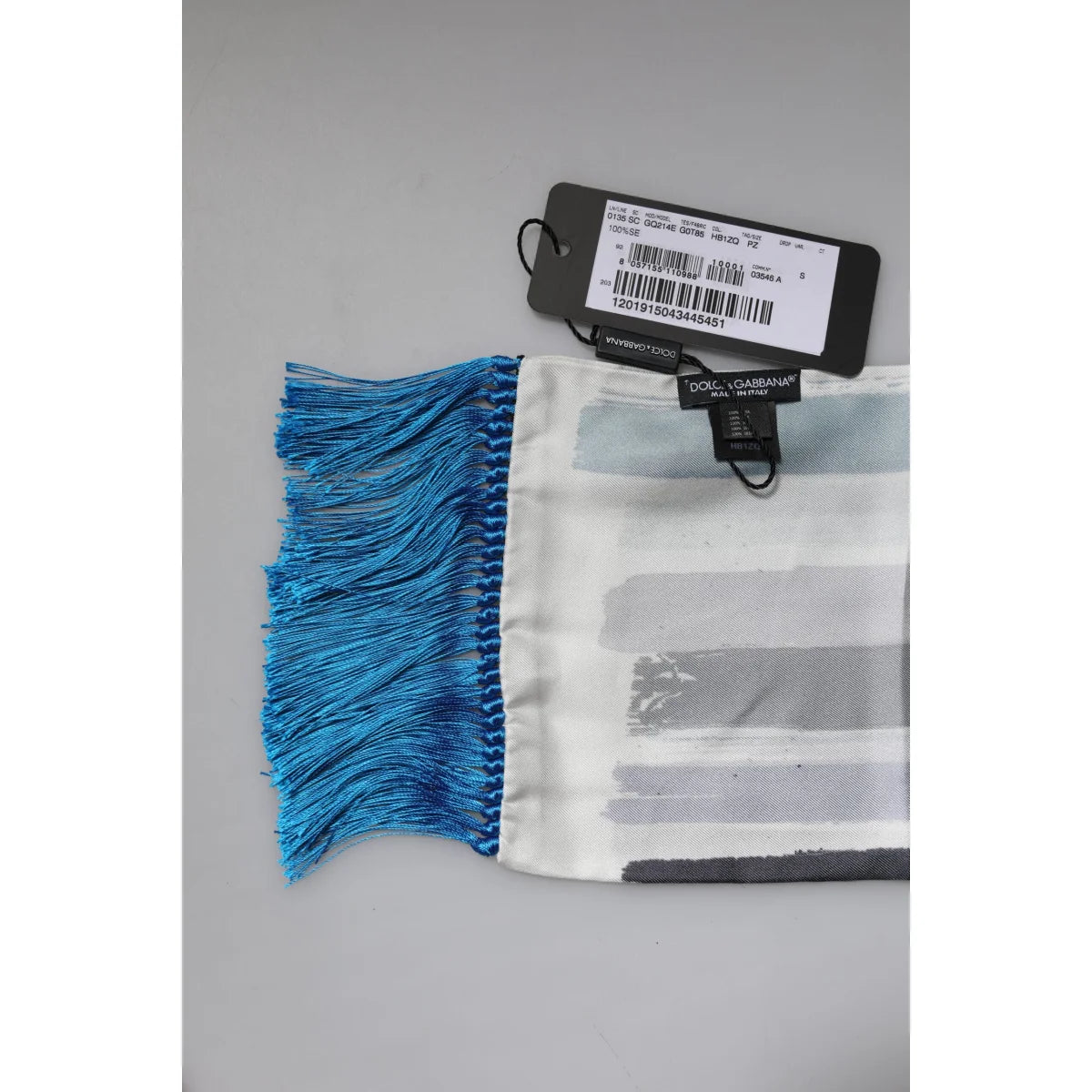 Dolce and Gabbana Silk Scarf with Multicolor Stripes &