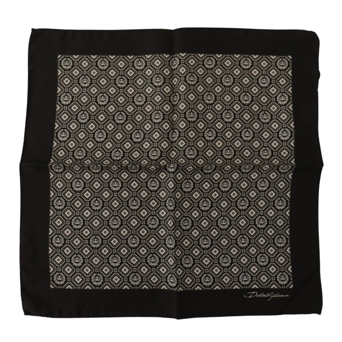 Dolce Gabbana Silk Scarf Wrap Elevates Black Dress Elegance &