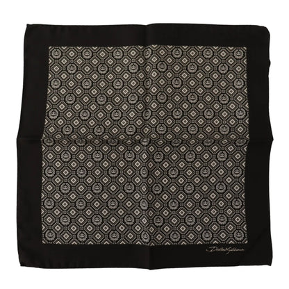 Dolce Gabbana Silk Scarf Wrap Elevates Black Dress Elegance &