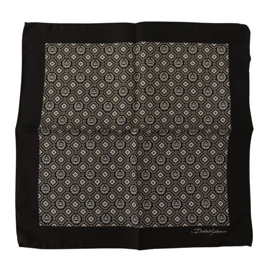 Dolce Gabbana Silk Scarf Wrap Elevates Black Dress Elegance &
