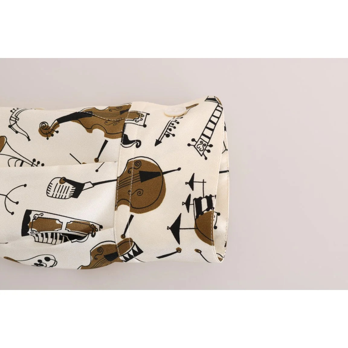 Dolce & Gabbana Silk Shirt with Exclusive Jazz Motive Print
