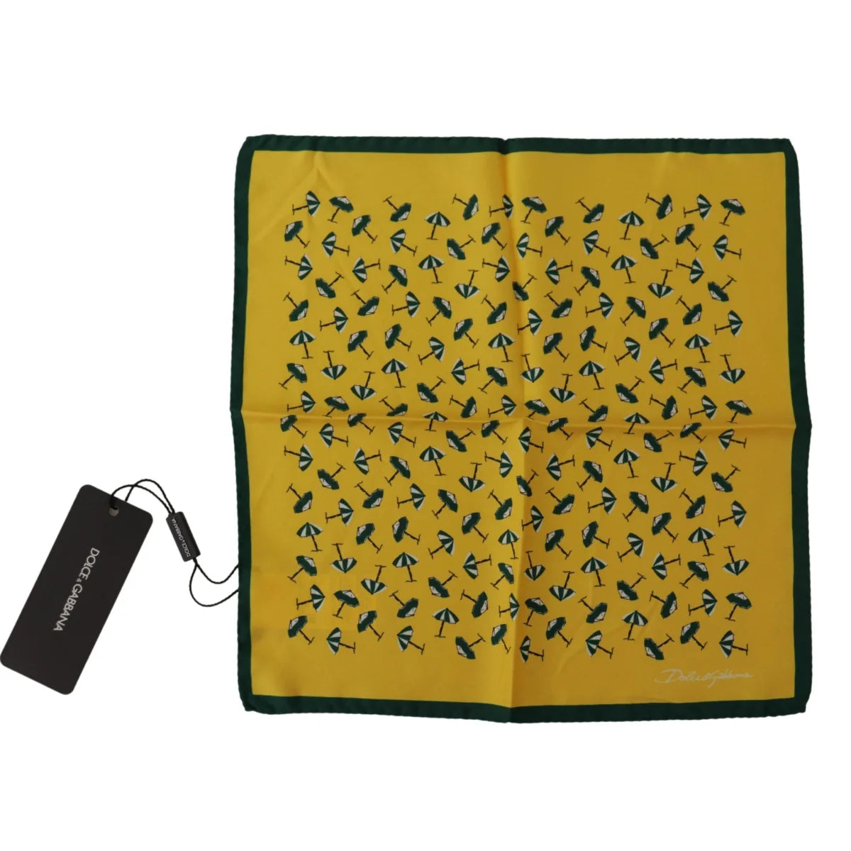 Dolce Gabbana Silk Square Scarf Yellow Dress Sensation &