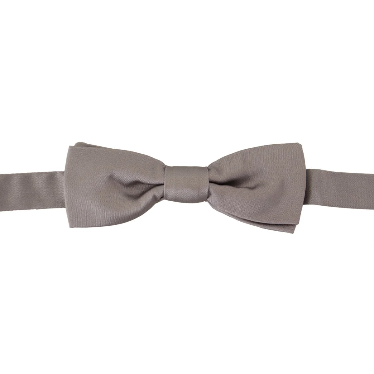 Dolce & Gabbana Silver 100% Silk Slim Adjustable Neck Papillon Tie