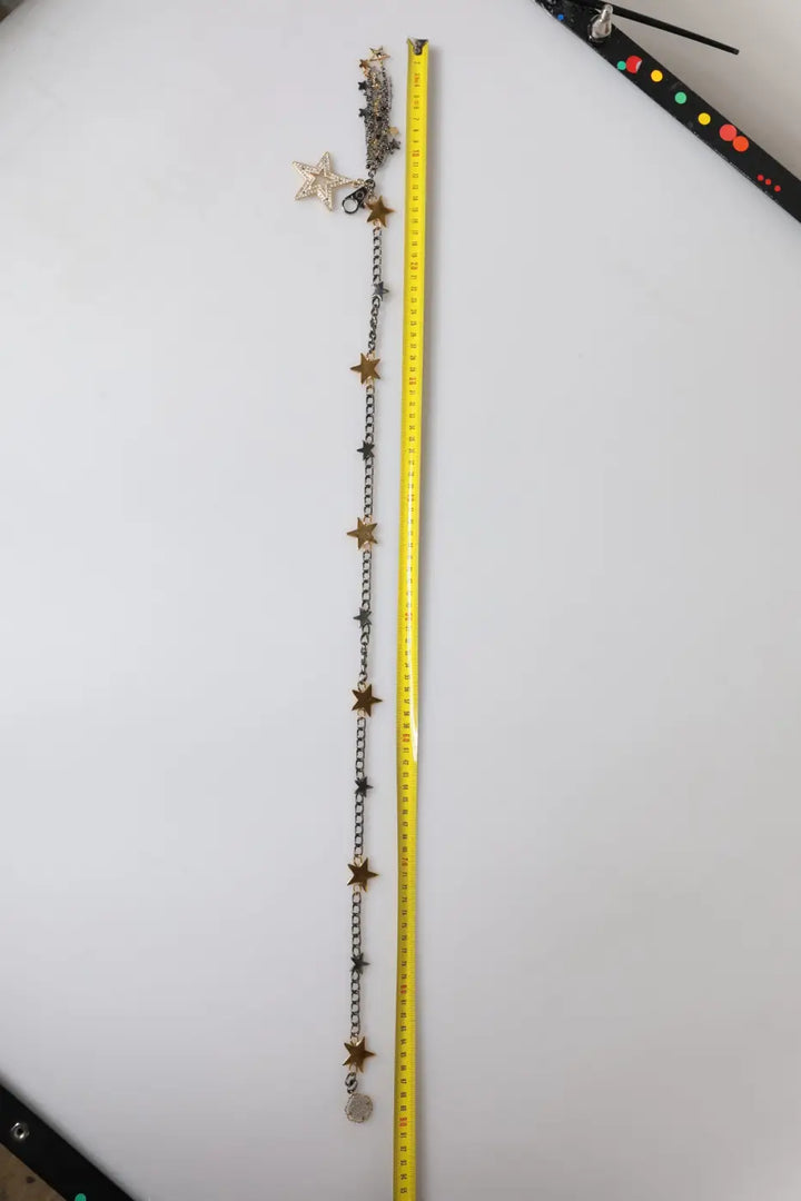 Dolce &amp; Gabbana Silver Gold Brass Embellished Waist Chain Belt