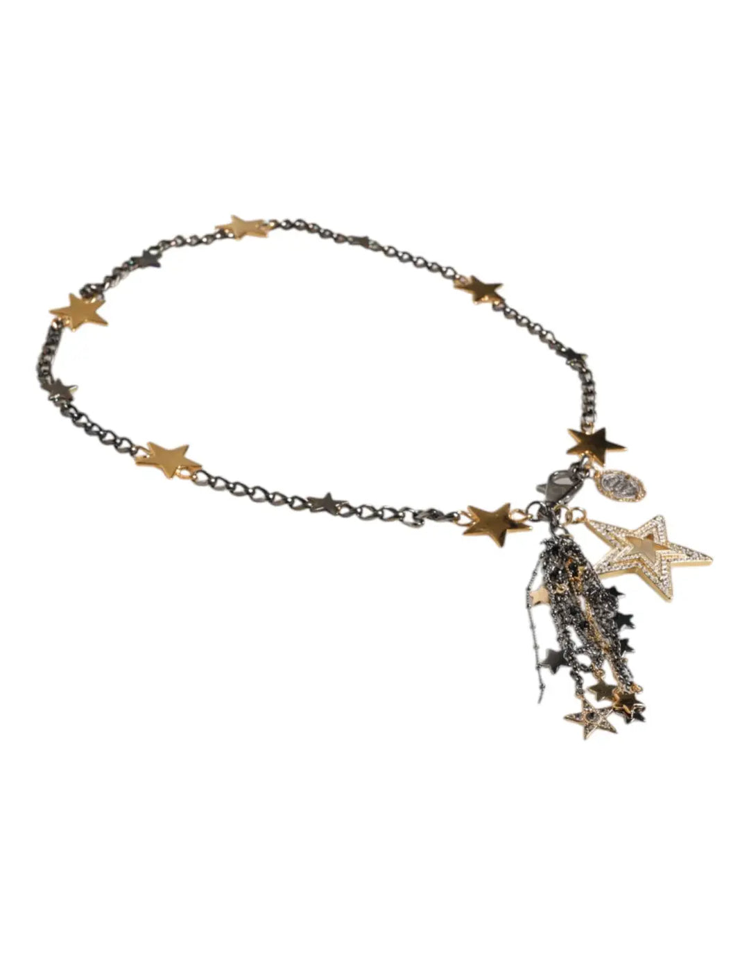 Dolce &amp; Gabbana Silver Gold Brass Embellished Waist Chain Belt