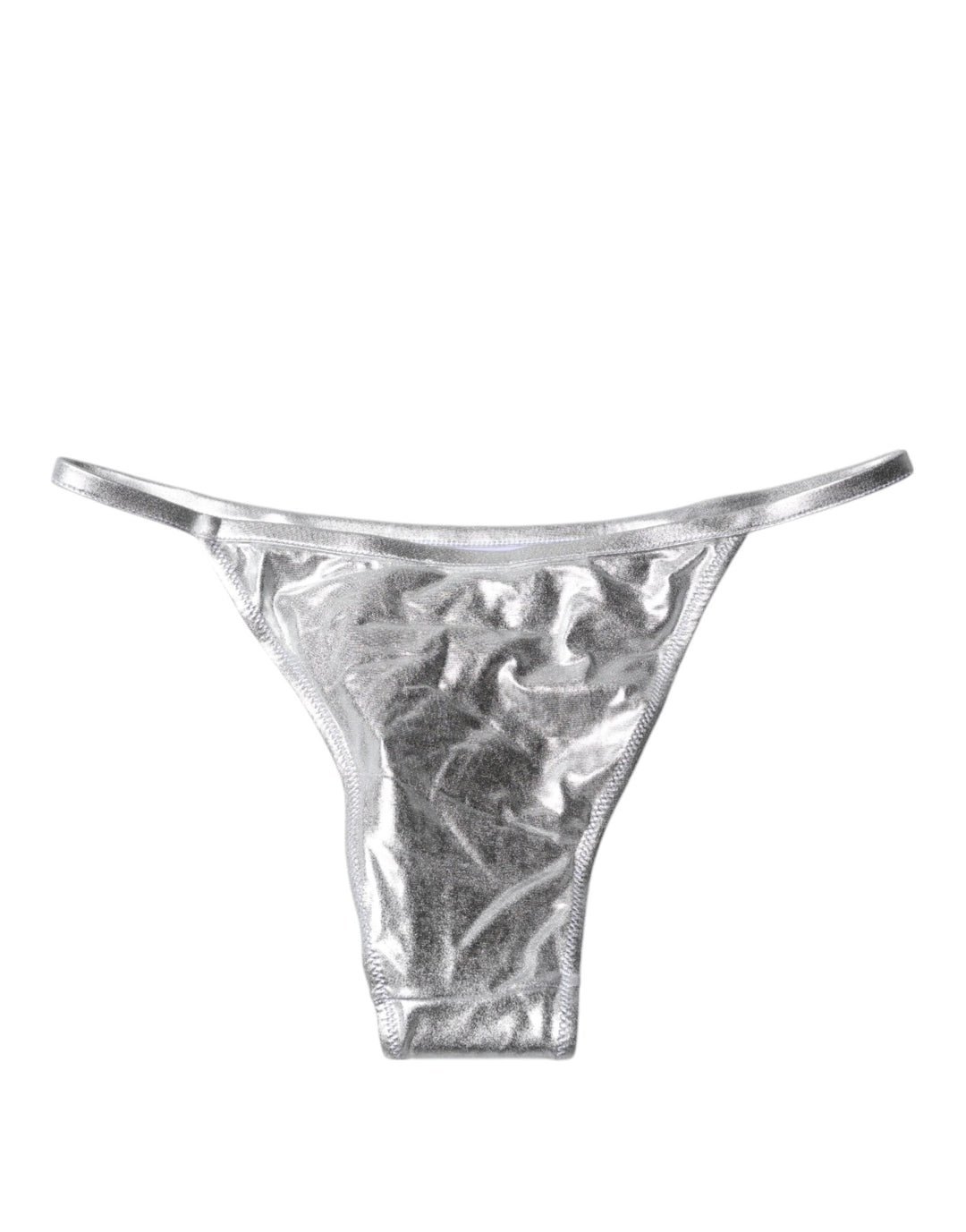 Dolce &amp; Gabbana Silver Polyester Beachwear Bikini Bottom Swimwear - Women’s