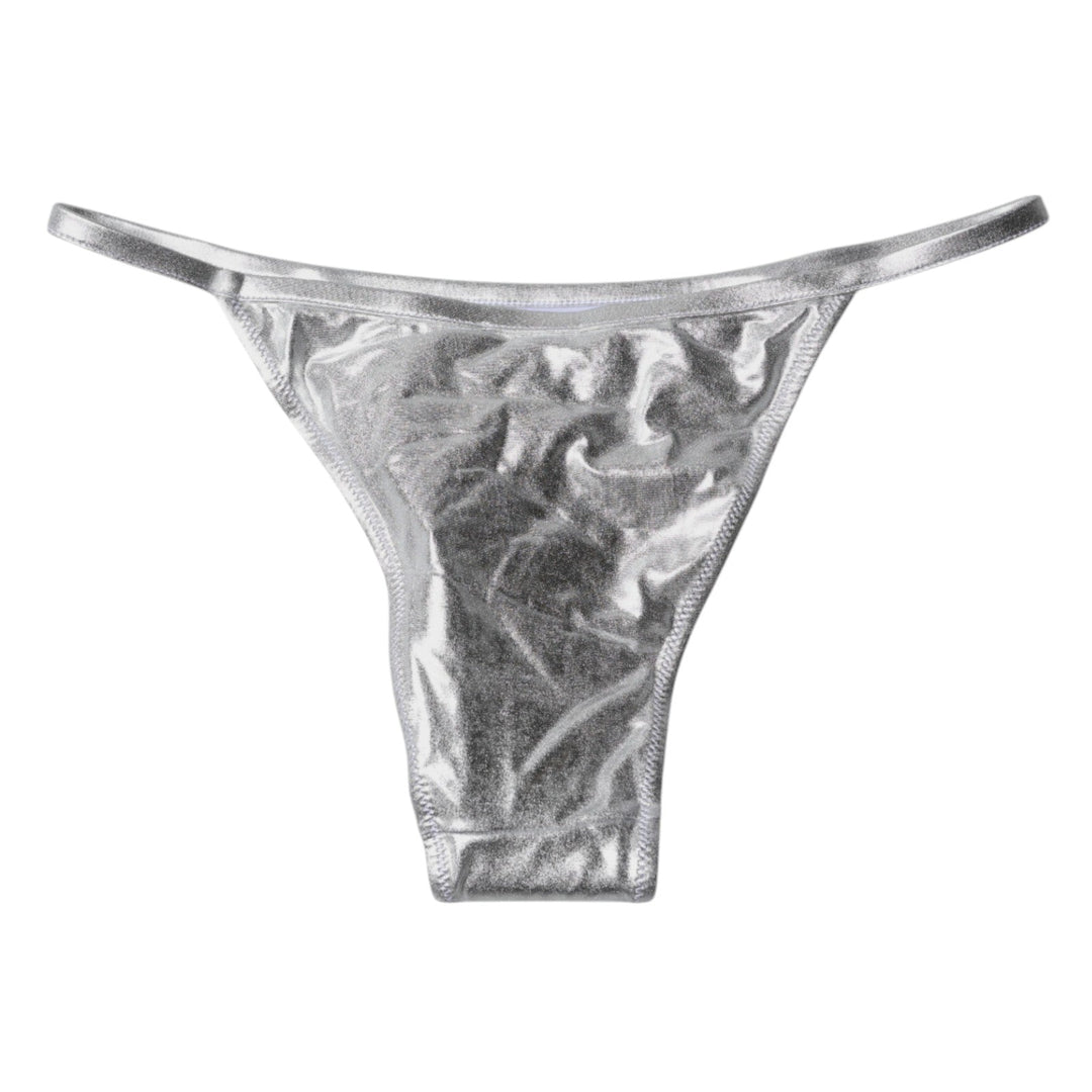Dolce &amp; Gabbana Silver Polyester Beachwear Bikini Bottom Swimwear - Women’s