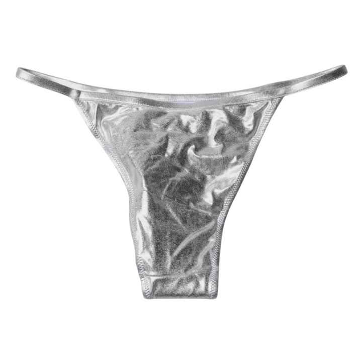 Dolce &amp; Gabbana Silver Polyester Beachwear Bikini Bottom Swimwear - Women’s